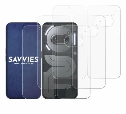Immagine del dispositivo Nothing Phone (2a) Plus (Fronte+Retro) con un'ampia varietà di protezioni per lo schermo.