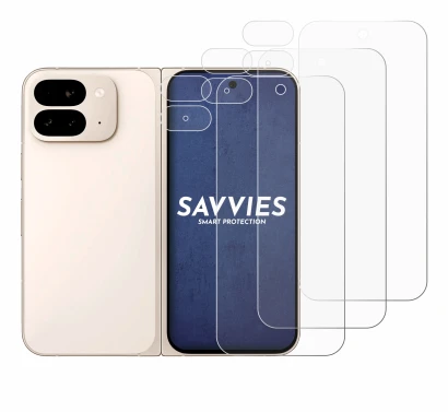 Immagine del dispositivo Google Pixel 9 Pro Fold (Fronte+Fotocamera) con un'ampia varietà di protezioni per lo schermo.