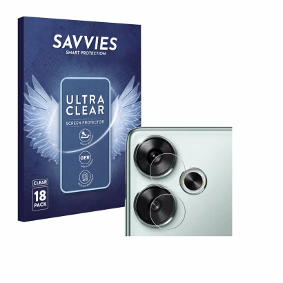 Parte frontale di una confezione del prodotto con il logo del marchio Savvies. Accanto è raffigurato il dispositivo Xiaomi Poc