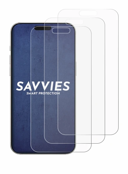 Immagine del dispositivo Apple iPhone 16 Pro Max con un'ampia varietà di protezioni per lo schermo.