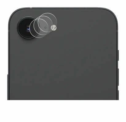 Immagine del dispositivo Apple iPhone 16e (SOLO Fotocamera) con un'ampia varietà di protezioni per lo schermo.