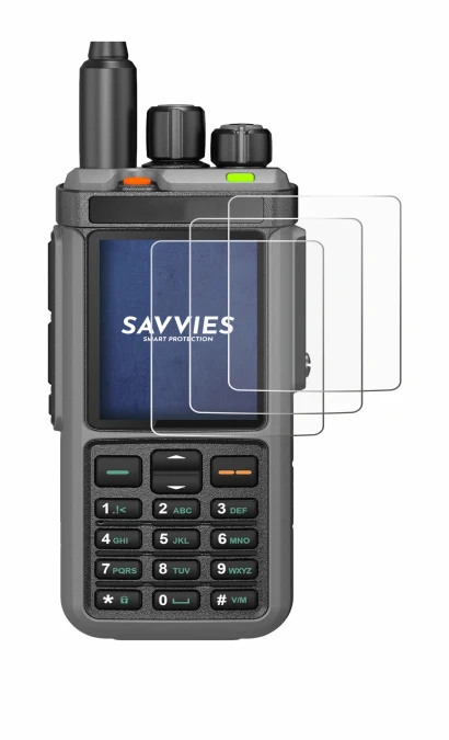 Immagine del dispositivo Radtel RT-880 con un'ampia varietà di protezioni per lo schermo.