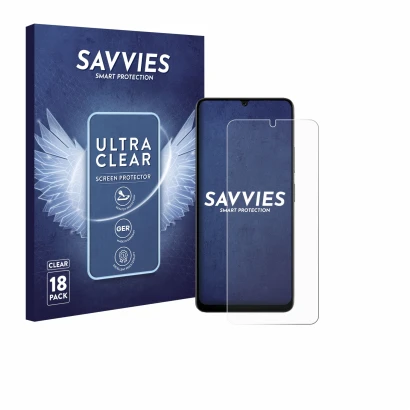 Parte frontale di una confezione del prodotto con il logo del marchio Savvies. Accanto è raffigurato il dispositivo Doogee Not