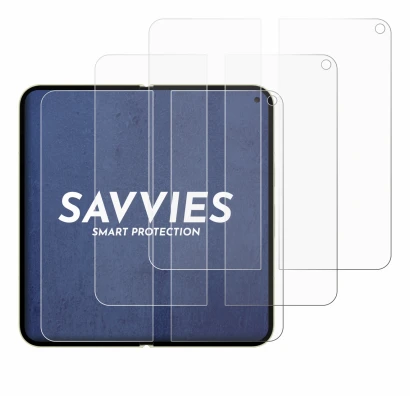 Immagine del dispositivo Google Pixel 10 Pro Fold (Display interno) con un'ampia varietà di protezioni per lo schermo.