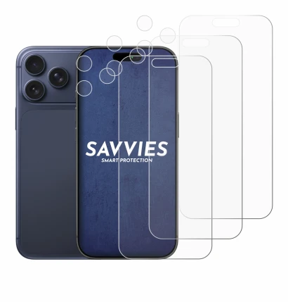 Immagine del dispositivo Apple iPhone 17 Pro Max (Fronte+Fotocamera) con un'ampia varietà di protezioni per lo schermo.