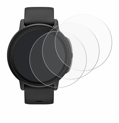 Immagine del dispositivo Garmin Bounce 2 con un'ampia varietà di protezioni per lo schermo.