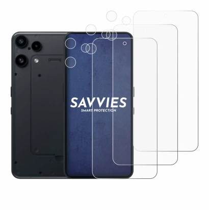 Immagine del dispositivo Nothing Phone (3a) Lite (Fronte+Fotocamera) con un'ampia varietà di protezioni per lo schermo.