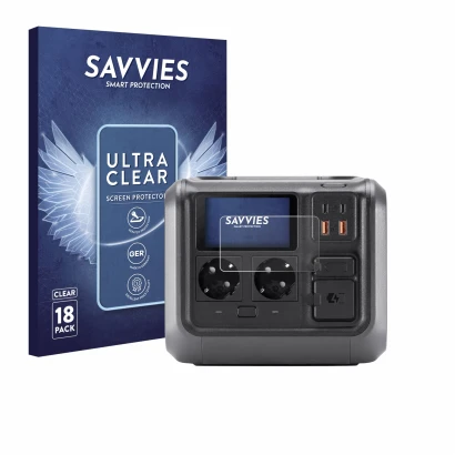 Parte frontale di una confezione del prodotto con il logo del marchio Savvies. Accanto è raffigurato il dispositivo DJI Power 