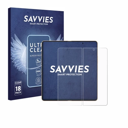 Parte frontale di una confezione del prodotto con il logo del marchio Savvies. Accanto è raffigurato il dispositivo Honor Magi