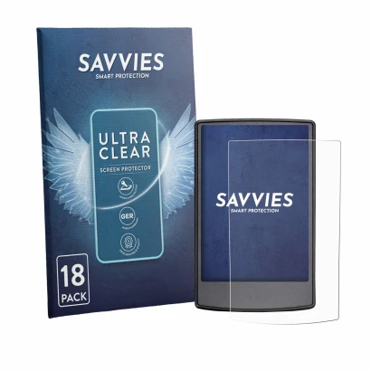 Parte frontale di una confezione del prodotto con il logo del marchio Savvies. Accanto è raffigurato il dispositivo Engwe Engi