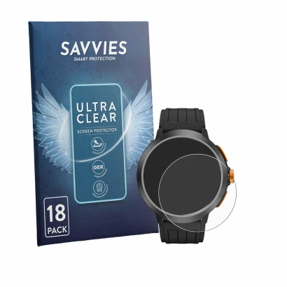 Parte frontale di una confezione del prodotto con il logo del marchio Savvies. Accanto è raffigurato il dispositivo Cubot Beat