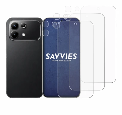Immagine del dispositivo Infinix Note 60 (Fronte+Fotocamera) con un'ampia varietà di protezioni per lo schermo.
