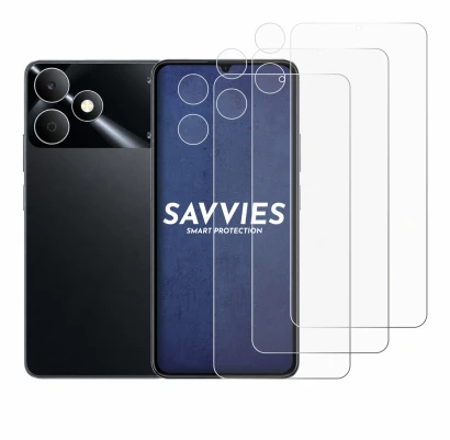 Immagine del dispositivo realme Note 80 (Fronte+Fotocamera) con un'ampia varietà di protezioni per lo schermo.
