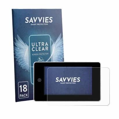 Parte frontale di una confezione del prodotto con il logo del marchio Savvies. Accanto è raffigurato il dispositivo Balearis P