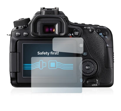 Immagine del dispositivo Canon EOS 80D con un'ampia varietà di protezioni per lo schermo.