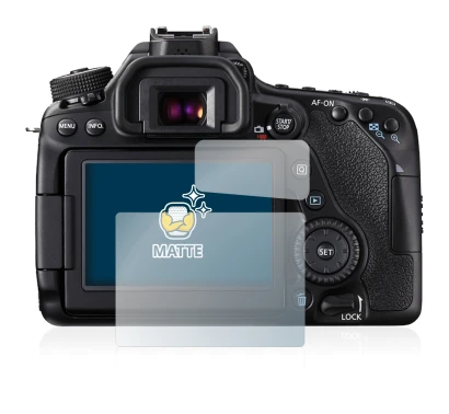 Immagine del dispositivo Canon EOS 80D con un'ampia varietà di protezioni per lo schermo.
