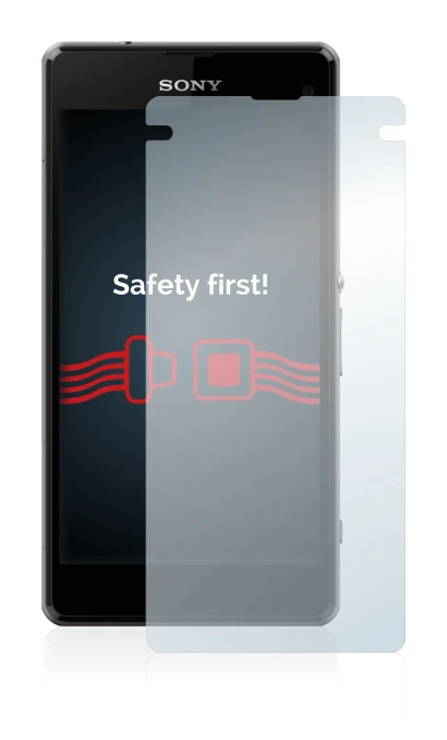 Immagine del dispositivo Sony Xperia Z1 Compact D5503 con un'ampia varietà di protezioni per lo schermo.