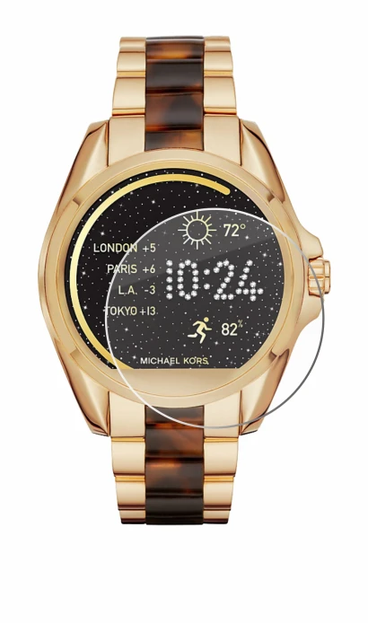 Immagine del dispositivo Michael Kors Access Bradshaw con un'ampia varietà di protezioni per lo schermo.