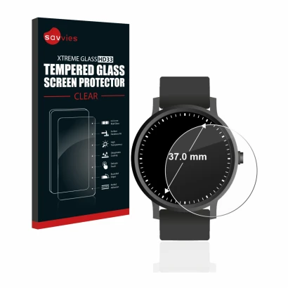 Parte frontale di una confezione del prodotto con il logo del marchio Savvies. Accanto è raffigurato il dispositivo Circolare 