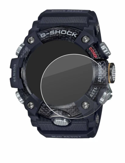 Immagine del dispositivo Casio G-Shock Mudmaster GG-B100-1AER con un'ampia varietà di protezioni per lo schermo.