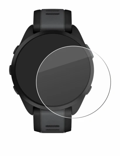 Immagine del dispositivo Garmin Forerunner 165 con un'ampia varietà di protezioni per lo schermo.