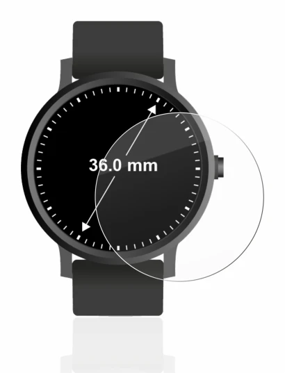 Immagine del dispositivo Orologi (Circolare, ø: 36 mm) con un'ampia varietà di protezioni per lo schermo.