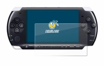 Immagine del dispositivo Sony PSP 3000 con un'ampia varietà di protezioni per lo schermo.