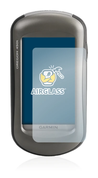Immagine del dispositivo Garmin Oregon 450 con un'ampia varietà di protezioni per lo schermo.