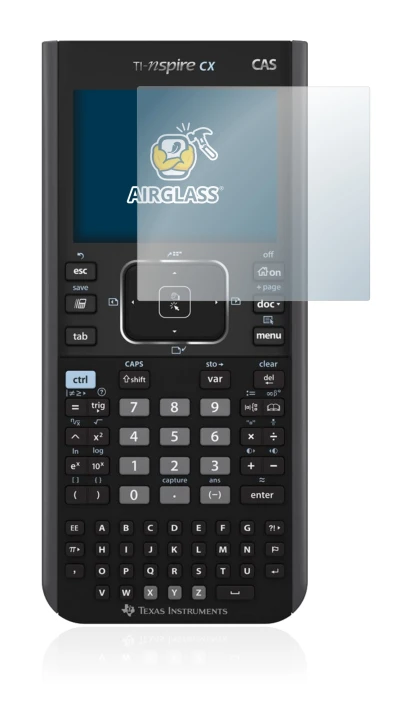 Immagine del dispositivo Texas Instruments Nspire CX CAS con un'ampia varietà di protezioni per lo schermo.