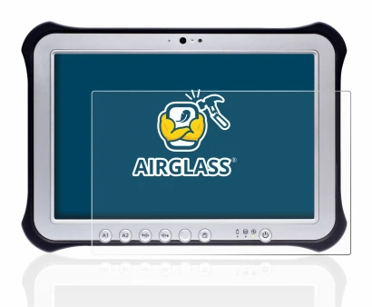 Immagine del dispositivo Panasonic Toughpad FZ-G1 con un'ampia varietà di protezioni per lo schermo.