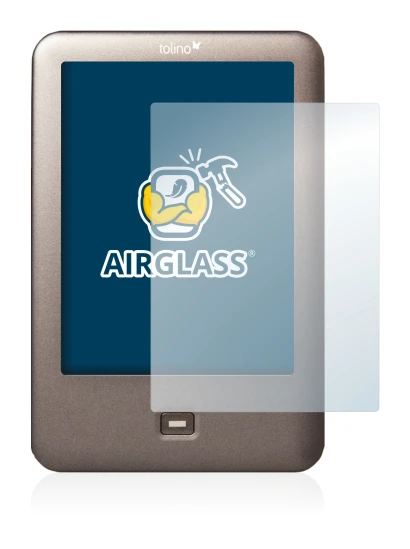 Immagine del dispositivo Tolino Shine con un'ampia varietà di protezioni per lo schermo.