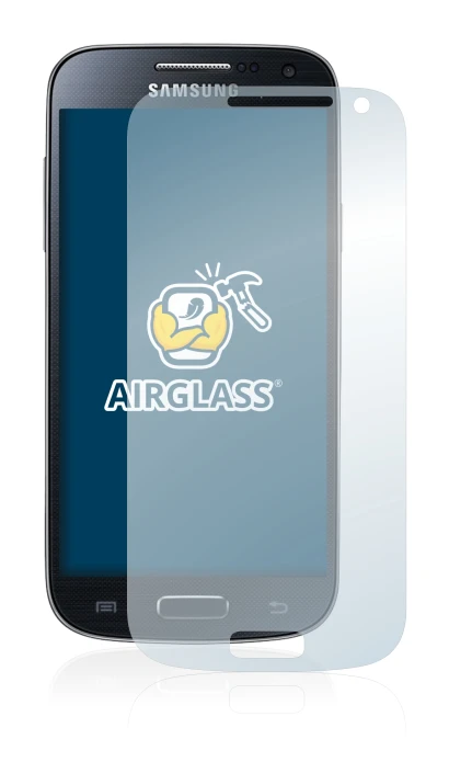 Immagine del dispositivo Samsung Galaxy S4 Mini LTE (4G) I9195 con un'ampia varietà di protezioni per lo schermo.