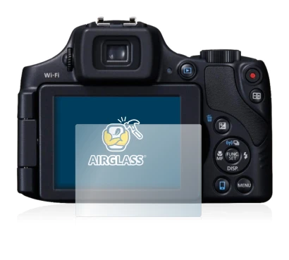 Immagine del dispositivo Canon PowerShot SX60 HS con un'ampia varietà di protezioni per lo schermo.