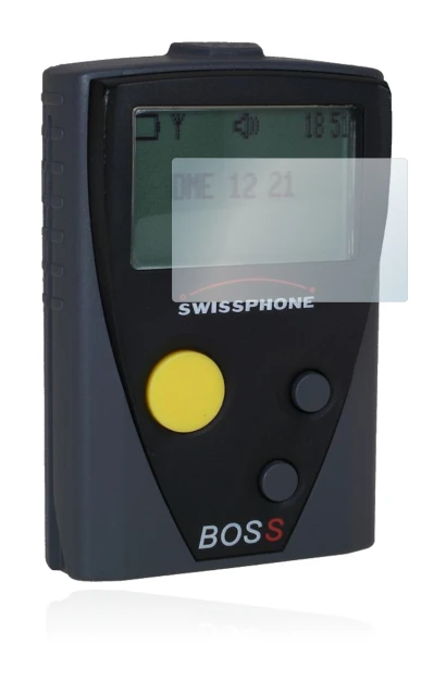 Immagine del dispositivo Swissphone Boss 925 V con un'ampia varietà di protezioni per lo schermo.