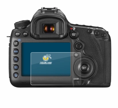 Immagine del dispositivo Canon EOS 5DS R con un'ampia varietà di protezioni per lo schermo.