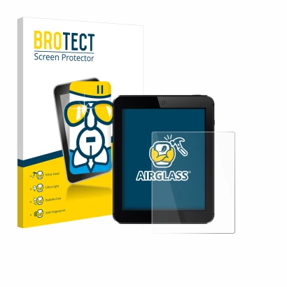 Parte frontale di una confezione del prodotto con il logo del marchio BROTECT. Accanto è raffigurato il dispositivo con la rel