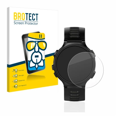 Parte frontale di una confezione del prodotto con il logo del marchio BROTECT. Accanto è raffigurato il dispositivo Garmin For