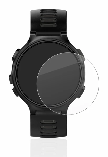 Immagine del dispositivo Garmin Forerunner 735XT con un'ampia varietà di protezioni per lo schermo.
