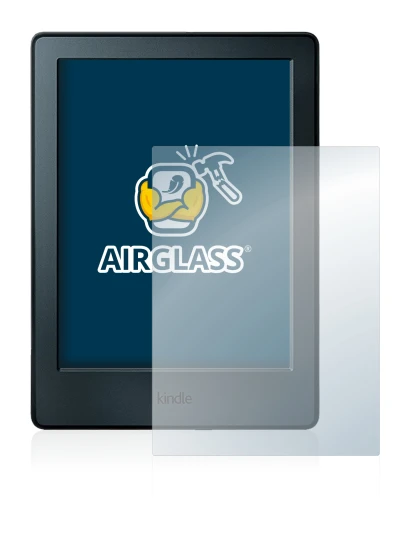 Immagine del dispositivo Amazon Kindle 2016 (8a Gen.) con un'ampia varietà di protezioni per lo schermo.