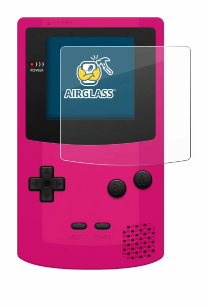 Immagine del dispositivo Nintendo Gameboy Color con un'ampia varietà di protezioni per lo schermo.