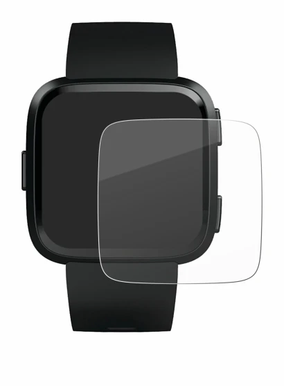 Immagine del dispositivo Fitbit Versa con un'ampia varietà di protezioni per lo schermo.