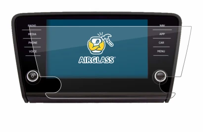 Immagine del dispositivo Skoda Amundsen Superb 2018 Infotainment System 8" con un'ampia varietà di protezioni per lo schermo.