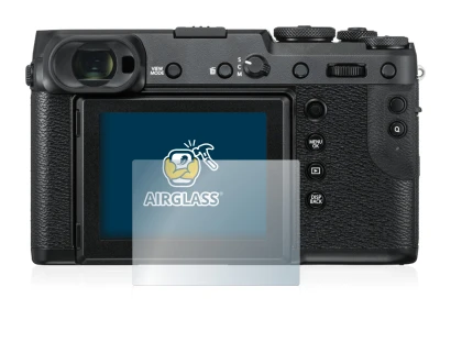 Immagine del dispositivo Fujifilm GFX 50R con un'ampia varietà di protezioni per lo schermo.
