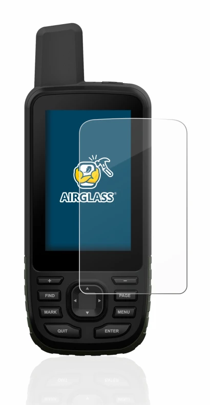 Immagine del dispositivo Garmin GPSMAP 66s con un'ampia varietà di protezioni per lo schermo.