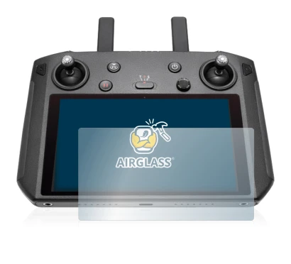 Immagine del dispositivo DJI Smart Controller con un'ampia varietà di protezioni per lo schermo.