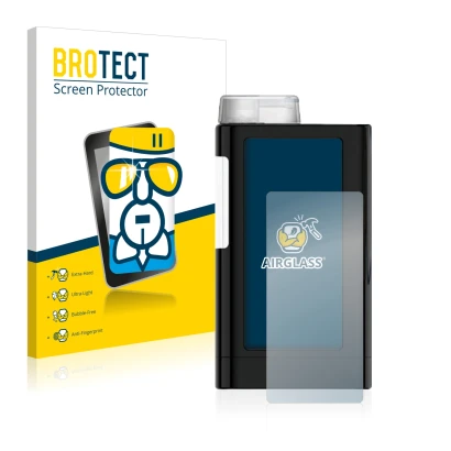 Parte frontale di una confezione del prodotto con il logo del marchio BROTECT. Accanto è raffigurato il dispositivo Mylife Yps