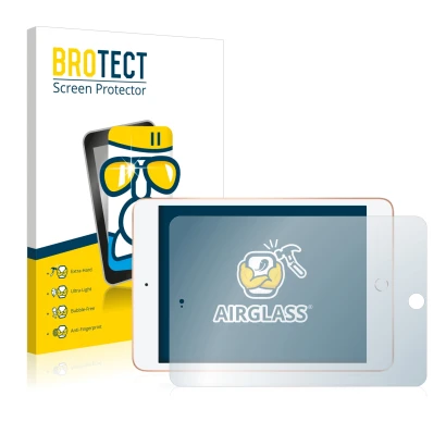 Parte frontale di una confezione del prodotto con il logo del marchio BROTECT. Accanto è raffigurato il dispositivo Apple iPad