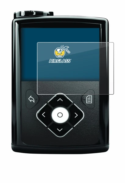 Immagine del dispositivo Medtronic Minimed 640G con un'ampia varietà di protezioni per lo schermo.