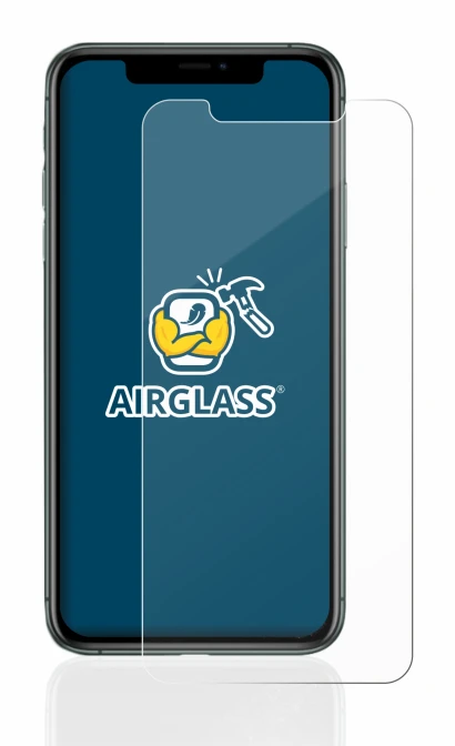 Immagine del dispositivo Apple iPhone 11 Pro Max con un'ampia varietà di protezioni per lo schermo.