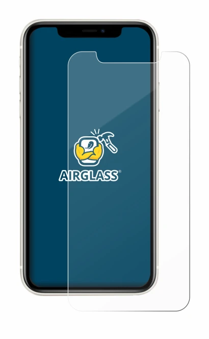 Immagine del dispositivo Apple iPhone 11 con un'ampia varietà di protezioni per lo schermo.